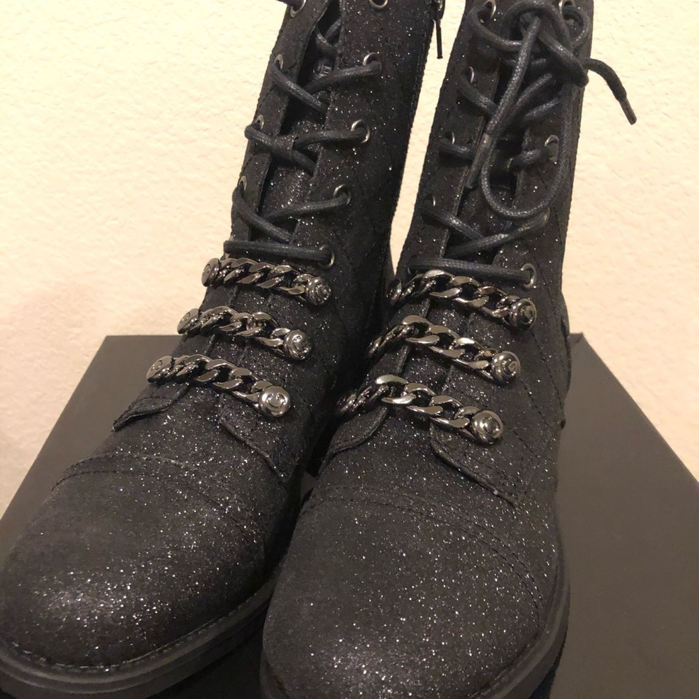 Glittery Black Boots !!